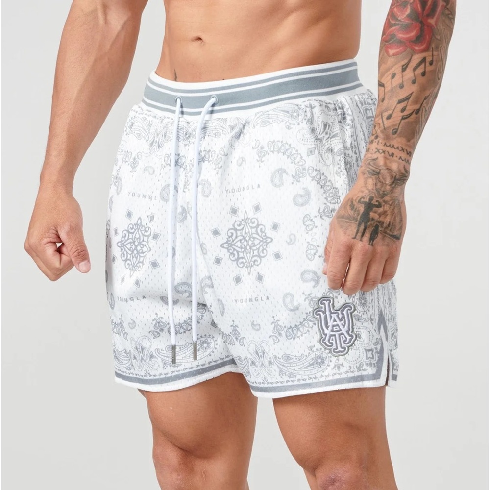 YOUNGLA YL 132 INFAMOUS BANDANA SHORTS
